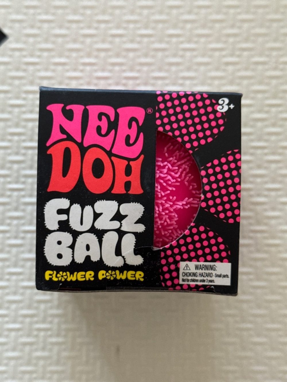 Pink NeeDoh Fuzz Ball Flower Power Squishy Toy - NIB Sealed - Picture 1 of 4